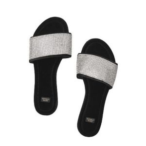 Victoria's Secret Embellished Velvet Slides